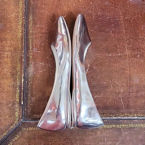 NINE WEST POINTED ROSE GOLD METALLIC SLIP-ON WOMEN"S FLAT SHOE - Picture 11 of 15